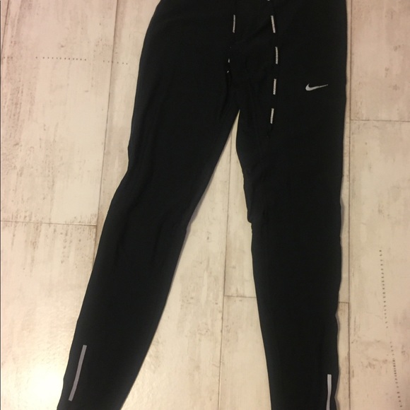 Nike Pants - Black Adjustable Tie Nike Zip Ankles Leggings